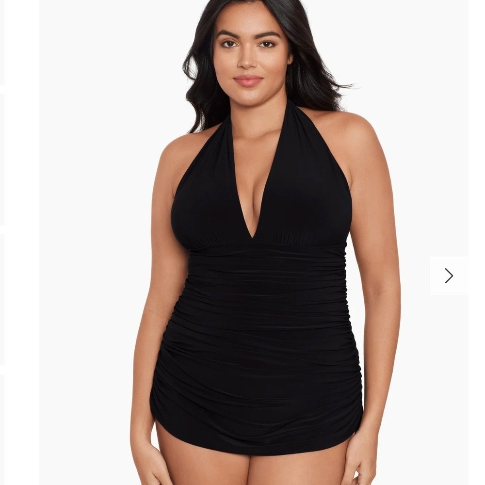 Magicsuit Yvonne Black One-Piece Swim Dress SZ16